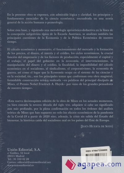 LA ACCIÓN HUMANA (15.ª ED.): Tratado de economía