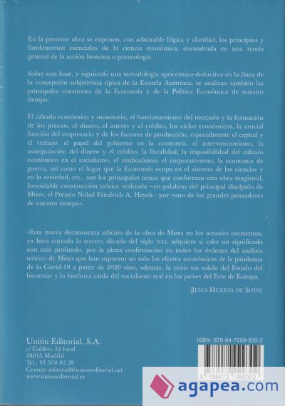 LA ACCIÓN HUMANA: TRATADO DE ECONOMÍA