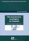 Portada de Hermenéutica analógica en España