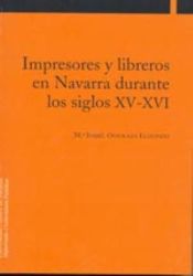 Portada de Impresores y libreros en Navarra durante los siglos XV-XVI