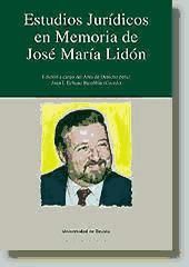 Portada de Estudios Jurídicos en Memoria de José María Lidón