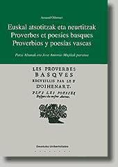 Portada de Euskal atsotitzak eta neurtitzak, Proverbes et poesies basques, Proverbios y poesías vascas