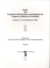 Portada de Actas Congreso Internacional Luso-Español de lengua y cultura en la frontera (Cáceres, 1 al 3 de diciembre de 1994)