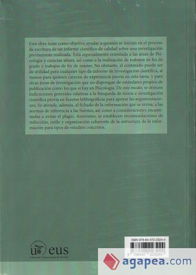 La elaboración de informes científicos en Psicología y ciencias afines