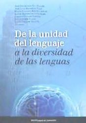 Portada de De la unidad del lenguaje a la diversidad de las lenguas