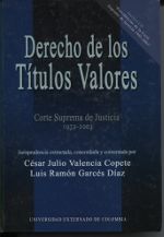 Portada de Derecho de los títulos valores