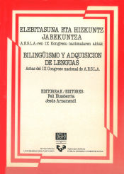 Portada de Bilingüismo y adquisición de lenguas. Elebitasuna eta hizkuntz jabetasuna