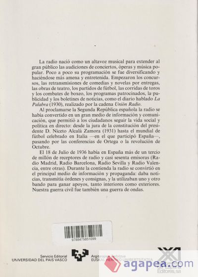 La radio en España (1923-1939). De altavoz musical a arma de propaganda