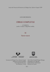 Portada de Luis Michelena. Obras completas. XI. Textos vascos