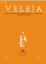 Portada de Revista Veleia, nº 30. Movilidad geográfica en el Imperio romano: prácticas religiosas y funerarias