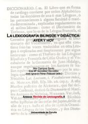 Portada de La lexicografía bilingüe y didáctica: ayer y hoy