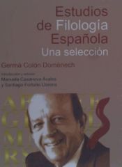 Portada de Estudios de filología española: una selección