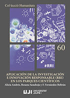 Portada de Aplicación de la Investigación e Innovación Responsable (RRI) en los parques científicos