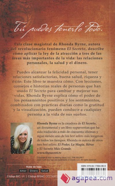 El Secreto Del Amor La Salud Y El Dinero Rhonda Byrne 9788417694869 9786