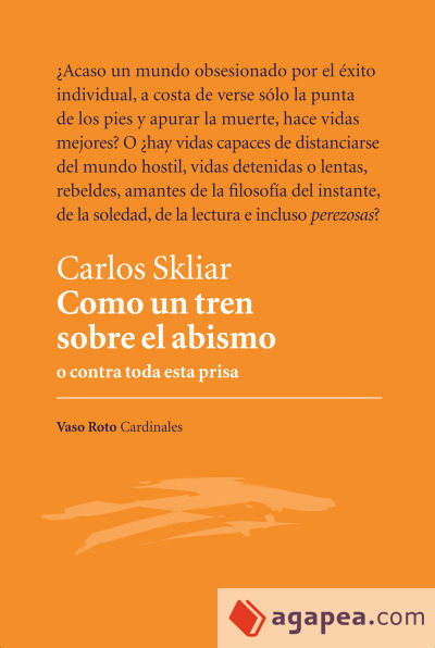 Como un tren sobre el abismo . o contra toda esta prisa