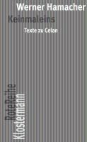 Portada de Keinmaleins: Texte Zu Celan