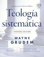 Portada de Teología Sistemática - Segunda Edición: Introducción a la Doctrina Bíblica