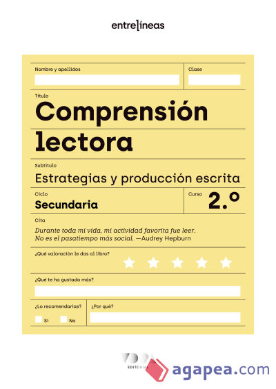 Entrelíneas 2. Comprensión lectora, estrategias y producción escrita