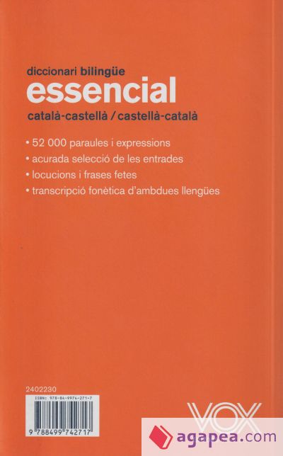 Diccionari Essencial Catal-Castell Castellano- Cataln / Catalan-Spanish  Essential Dictionary by UNKNOWN: Good