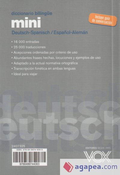 Diccionario Mini Deutsch-Spanisch / Español-Alemán