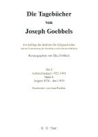 Portada de Die Tagebücher Von Joseph Goebbels, Band 6, August 1938 - Juni 1939