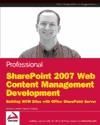 Portada de Professional SharePoint 2007 Web Content Management Development