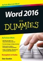 Portada de Word 2016 für Dummies