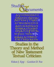 Portada de Studies in the Theory and Method of New Testament Textual Criticism