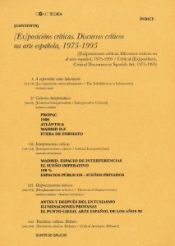 Portada de [EX]POSICIÓNS CRÍTICAS. DISCURSOS CRÍTICOS NA ARTE ESPAÑOLA, 1975-1995