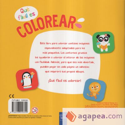 QUE FACIL ES COLOREAR. ELEFANTE