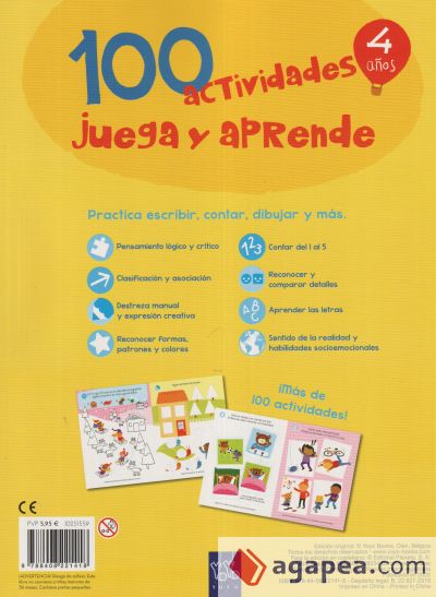 100 actividades juega y aprende 4 años