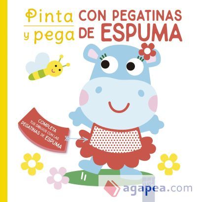 Pinta y pega con pegatinas de espuma. Amarillo Pinta y pega con pegatinas de espuma. Amarillo