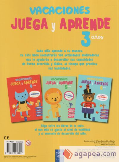 Vacaciones. Juega y aprende. 3 años