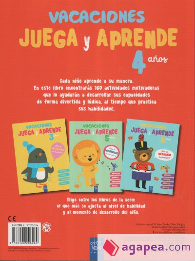 Vacaciones. Juega y aprende. 4 años