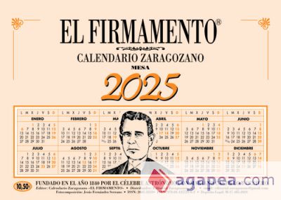 Calendario Zaragozano 2025 Mesa