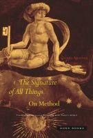 Portada de The Signature of All Things: On Method