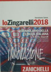 Portada de Lo Zingarelli 2018 (versione base)