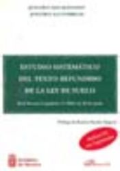 Estudio sistemático del texto refundido de la Ley de suelo : Real Decreto Legislativo 2/2008, de 20 de junio